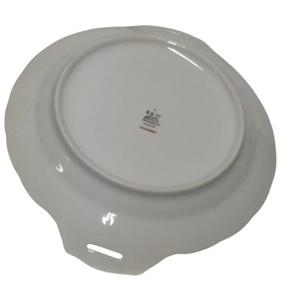 Bernardaud Limoges Fraises Strawberry Handled Cake Plate‎ French Porcelain
